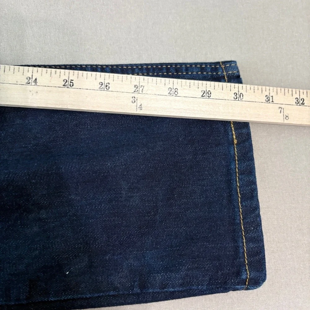 Levi's 502 Jeans Mens Size 32X32 Blue Dark Wash Denim Tapered Pockets Casual